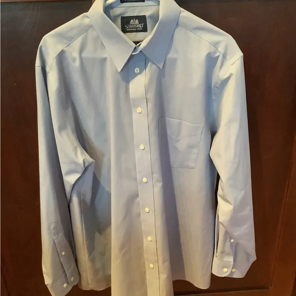 Stafford | Shirts | Stafford Wrinkle Free Dress Shirt Blue 653435  6cotton40polyester | Poshmark